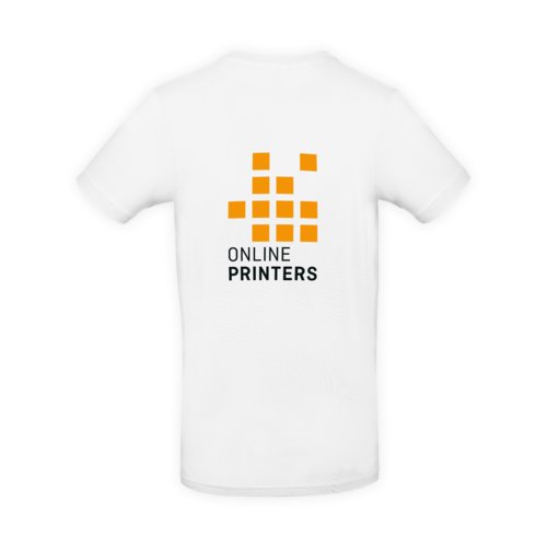 Wit katoenen T-shirt voor heren met korte mouwen.