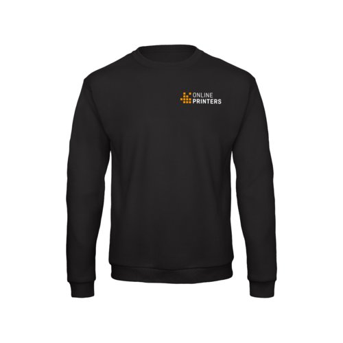 Zwart polyester en katoenen sweatshirt voor heren.