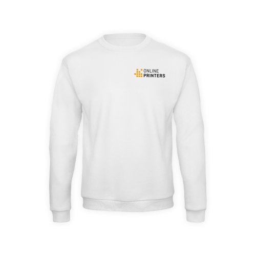 Wit katoenmix sweatshirt voor heren.