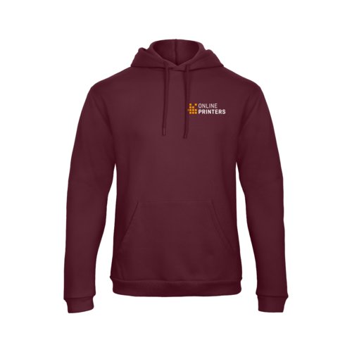 Bordeaux katoenmix hoodie met capuchon en kangoeroezak.