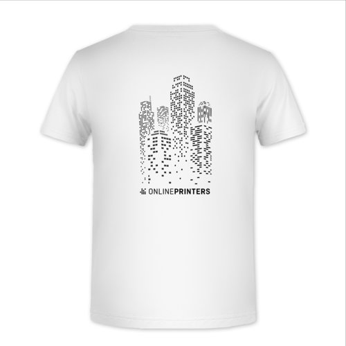 Wit katoenen T-shirt voor kinderen met korte mouwen.