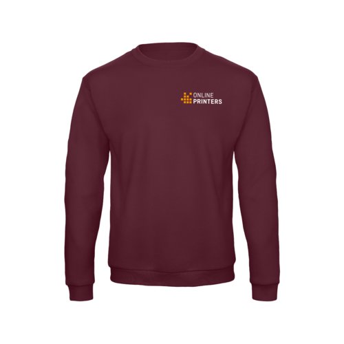 Bordeauxrode sweater van polyester-katoenmix.