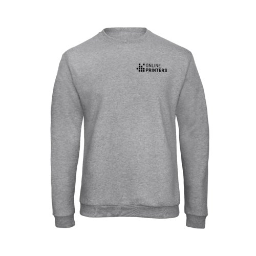 Grijs gemleerd sweatshirt van katoenmix voor heren.