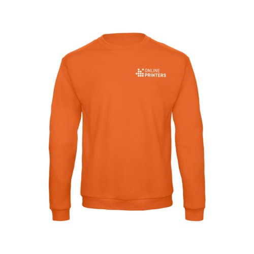 Oranje sweatshirt van katoenmix voor heren.