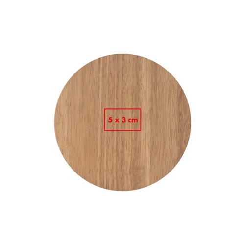 Houten kaasplank in een ronde vorm.