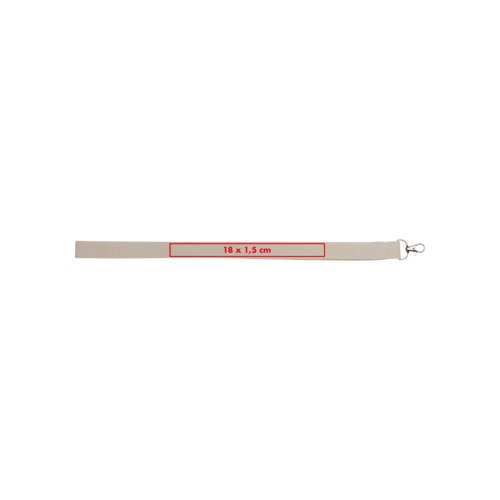 Lichte stoffen lanyard met karabijnhaak.