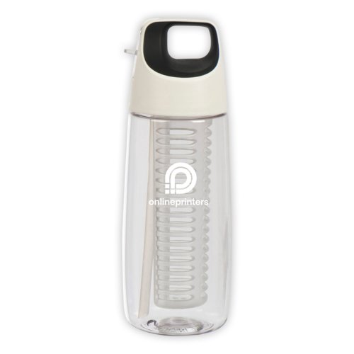 Transparante Tritan&#8482; waterfles met filter.