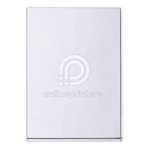 Heldere glazen kubus als presse-papier of decoratie.