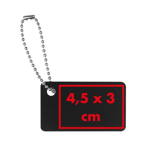 Metalen hanger met kettinkje.