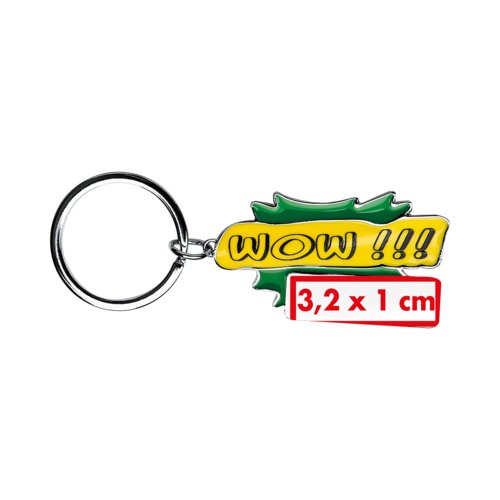 Metalen sleutelhanger met ring.