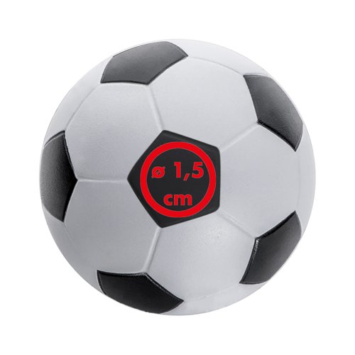 Witte schuim anti-stressbal met voetbaldesign.