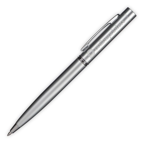 Grijze metalen laserpointer met patroon.