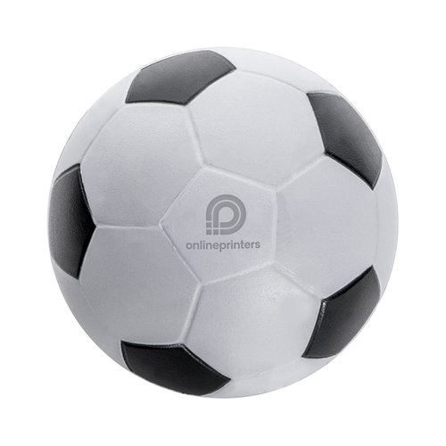 Witte foam anti-stress bal in voetbal design.