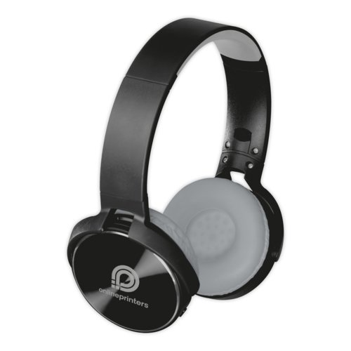 Zwarte over-ear hoofdtelefoon met verstelbare hoofdband.