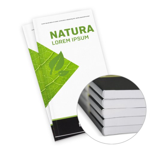 Catalogi gelijmd, eco-/natuurpapier, staand formaat, A6 3