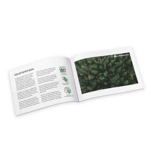 Catalogi gelijmd eco-/natuurpapier, liggend formaat, A4 4