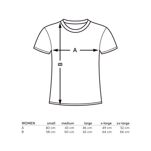 Katoenen dames T-shirt met korte mouwen en ronde hals.