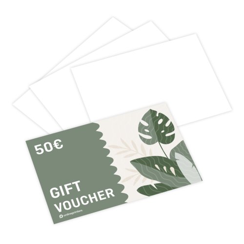 Eenvoudige cadeaubonkaarten, 8,5 x 5,5 cm, enkelzijdig bedrukt 2