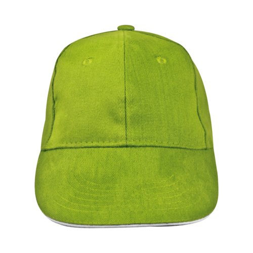 Appelgroene stoffen 6-panel baseballpet.