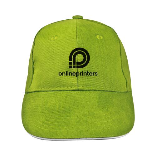 Appelgroene stoffen 6-panel baseballpet.