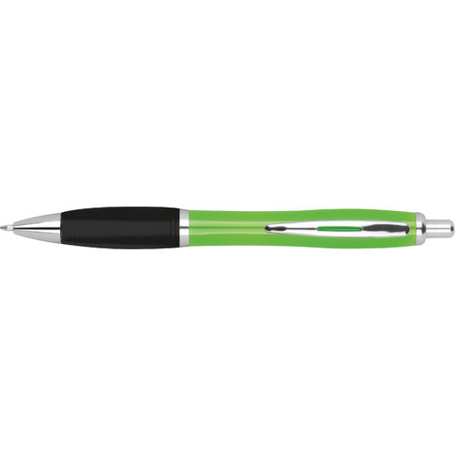 Appelgroene ABS-balpen met drukmechanisme.