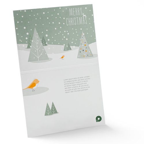 Papieren adventskalender om uit te vouwen met meerdere deuren.