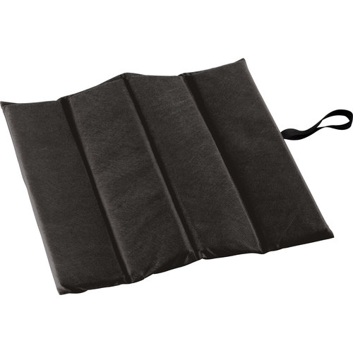 Zwart non-woven zitkussen met draaglus.