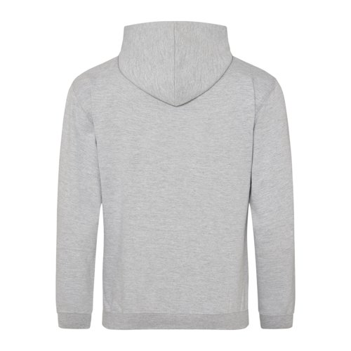 Grijs gemleerde hoodie van katoenmix met capuchon.