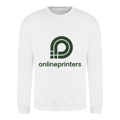 Wit katoenmix sweatshirt met unisex pasvorm.