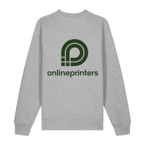 Grijze gemleerde sweater van biologisch katoen, unisex.
