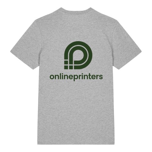 Grijze gemleerd biologisch katoenen T-shirt, unisex pasvorm.