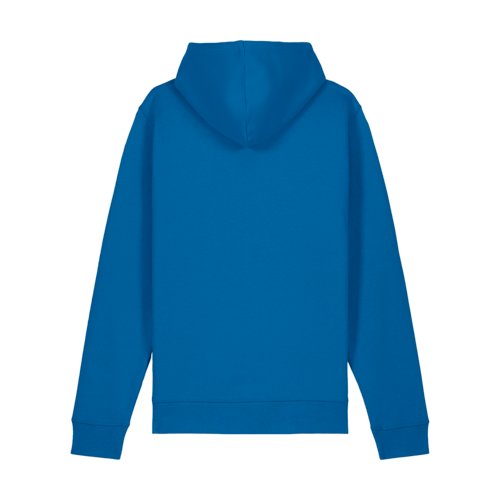 Koningsblauwe hoodie van katoenmix met capuchon en kangoeroezak.