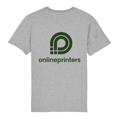 Grijze gemleerde biologisch katoenen T-shirt, unisex.