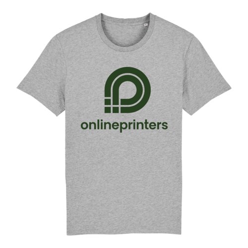 Grijze gemleerde biologisch katoenen T-shirt, unisex.