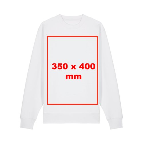 Unisex sweatshirt van stof met lange mouwen.