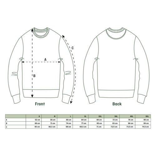 Sweatshirt van stof met ronde hals en lange mouwen.