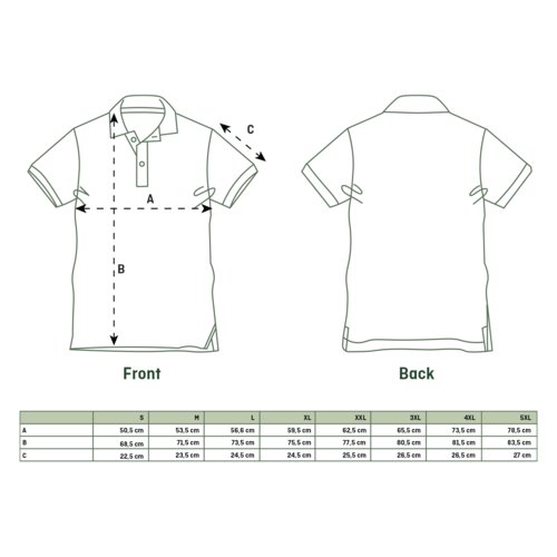 Katoenen poloshirt, unisex, met korte knoopsluiting.