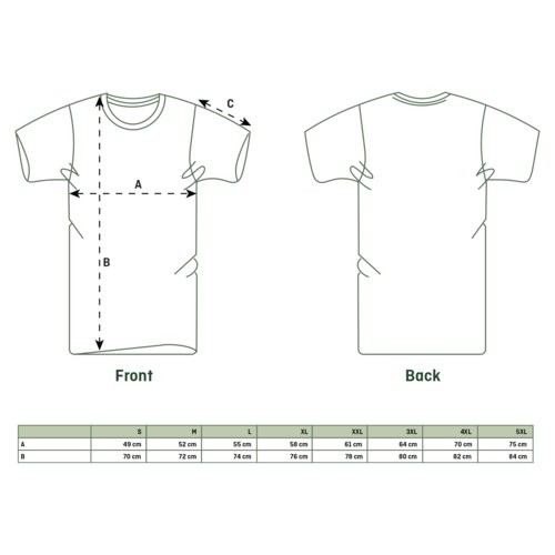 Stoffen unisex T-shirt met korte mouwen.