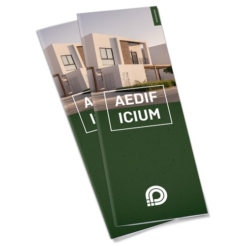 Brochures geniet, staand formaat, DL 1