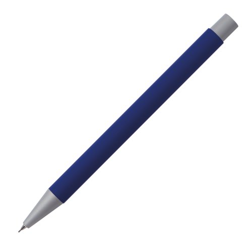 Blauw vulpotlood met metalen elementen en stift.