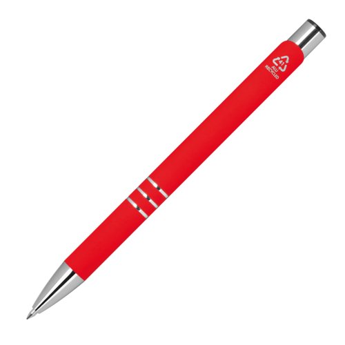 Rode gelpen met metalen elementen en drukmechanisme.