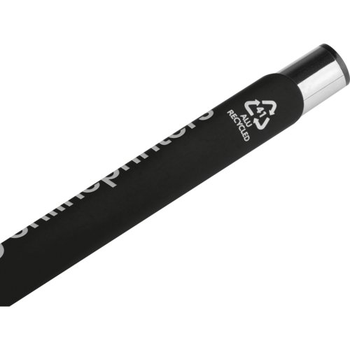 Zwarte gelpen met semi-vloeibare inkt en dop.