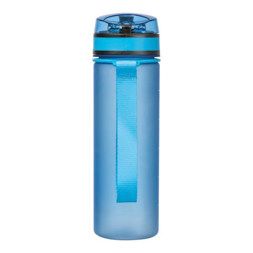 Lichtblauwe Tritan waterfles met draaglus.