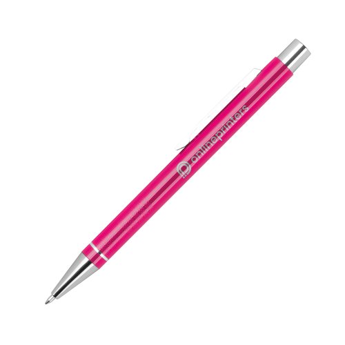 Roze gelpen met clip en drukmechanisme.