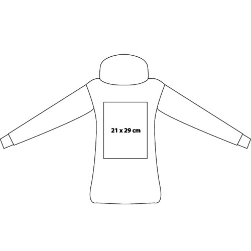 Witte dames hoodie van gemengde stof met capuchon en kangoeroezak.