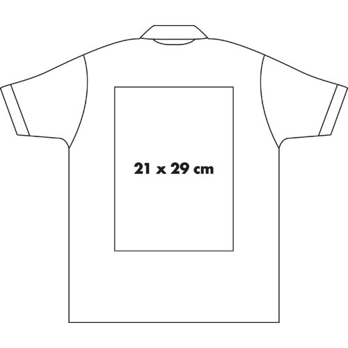 Polo van stof voor heren met korte mouwen en kraag.