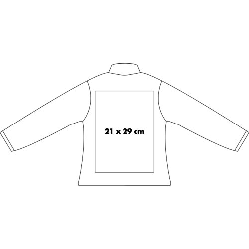 Katoenen damesvest met volledige ritssluiting.