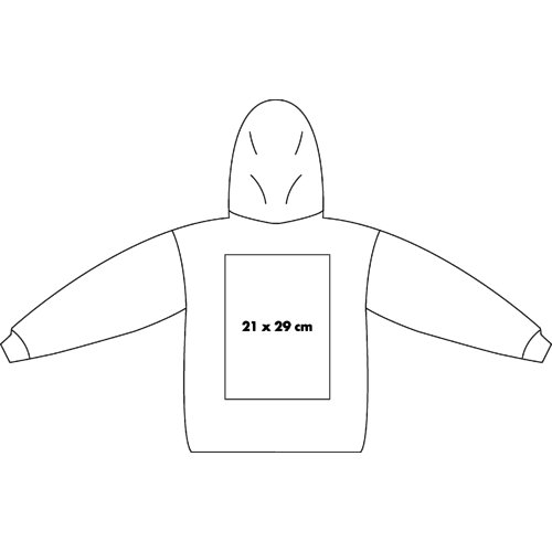 Effen kleur sweatshirt met capuchon voor heren.