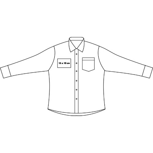 Poplin overhemd voor heren met lange mouwen en knoopsluiting.