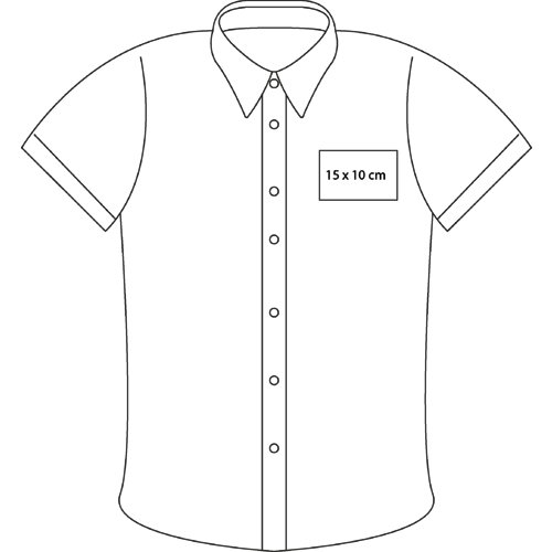 Poplin overhemd met korte mouwen en knoopsluiting voor heren.